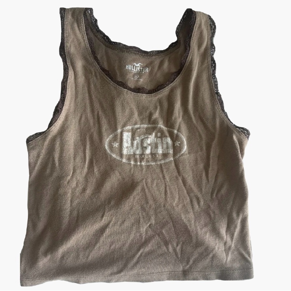 Hollister Brown Austin Texas Tank Top.